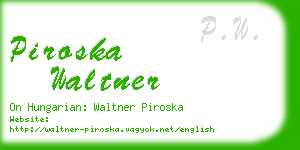 piroska waltner business card